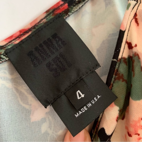 Anna Sui Floral Crepe button down mini dress black multi - Picture 6 of 13